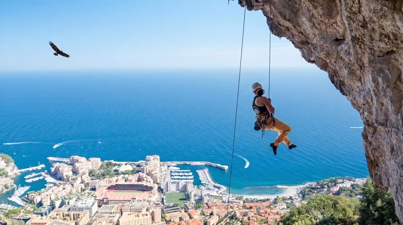 Ludivine sur TV Monaco - Documentaire escalade et mental, sports extrêmes